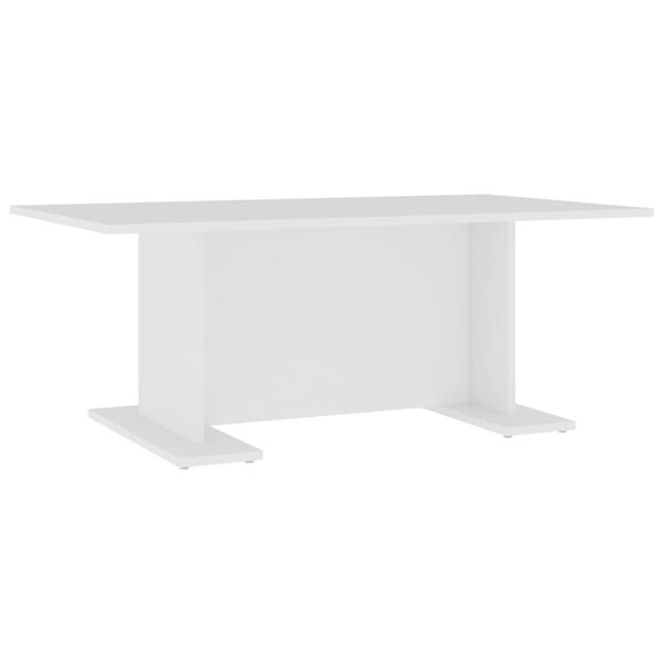 vidaXL Coffee Table White Engineered wood 40.7 x 23.6 x 15.7 in Modern