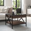 vidaXL Coffee Table Brown Oak Engineered Wood, Glass, Metal Medium