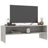 vidaXL TV Cabinet Concrete grey Engineered wood Medium TV Cabinet