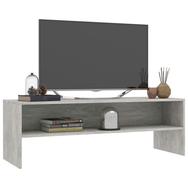 vidaXL TV Cabinet Concrete grey Engineered wood Medium TV Cabinet