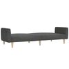 vidaXL Sofa Bed Dark Grey Fabric (100% polyester), Wood, Foam 2-Seater