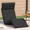 vidaXL Sun Lounger Black Oxford fabric, metal, foam 68.9x21.3x3.3 in