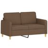 vidaXL Sofa Set Brown Fabric Medium Sofa Set Rectangular Modern