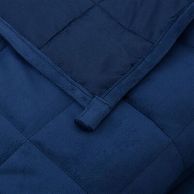 vidaXL Weighted Blanket Blue 78.7"x78.7" 28.7 lb Fabric