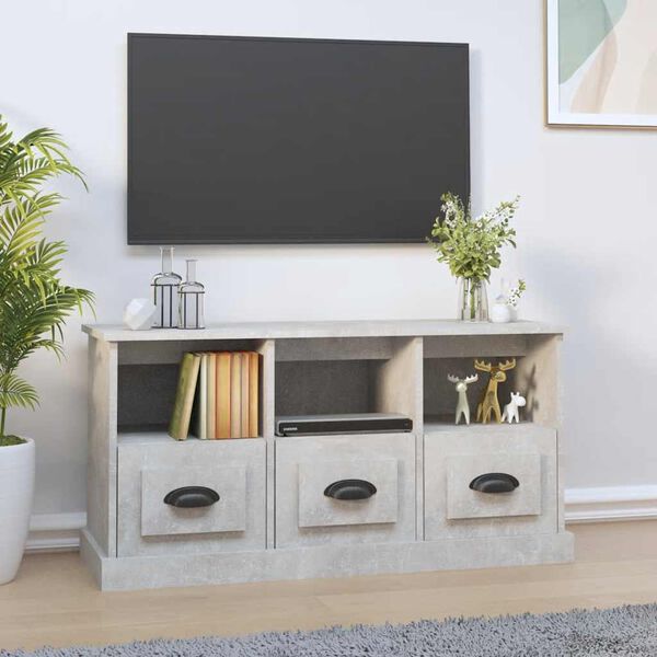 vidaXL TV Cabinet Concrete Grey Engineered Wood