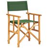 vidaXL Chair Set of 2 Natural wood color and green