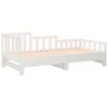 vidaXL Day Bed White Solid pine wood Full