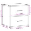 vidaXL Wall-mounted Bedside Cabinet Set of 2 Sonoma oak