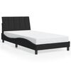 vidaXL Bed Frame Black Velvet Twin Bed Frame Rectangular Modern