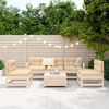 vidaXL Garden Sofa Set Natural Pine Solid Pine Wood Modular
