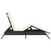 vidaXL Sun Lounger Black, Cream White