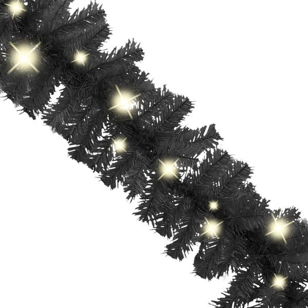 vidaXL Garland Black PVC 5 meters Christmas Garland Other
