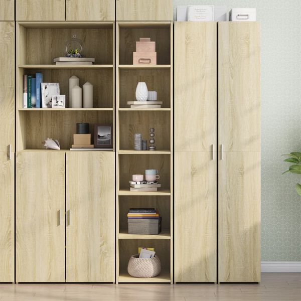 vidaXL Highboard Sonoma Oak Engineered Wood 72.8 in tall Highboard