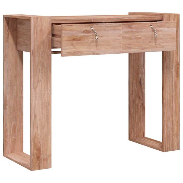 vidaXL Console Table Teak Solid Teak Wood 35.4 in Console Table