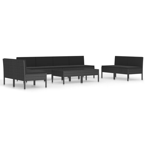 vidaXL Garden Furniture Set Black