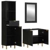 vidaXL Bathroom Furniture Set Black