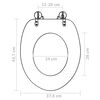 vidaXL WC Toilet Seats with Soft Close Lid 2 pcs MDF Savanne Design (2x146919)