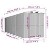 vidaXL Garden Shed Light grey Galvanized steel Extra Large Garden Shed