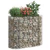 vidaXL Gabion Raised Bed Silver Galvanized iron Medium Durable