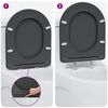 vidaXL Toilet Seat Anthracite 17.32 x 14.33 x 1.34 in Duroplast