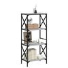 vidaXL Bookcase Grey Sonoma Engineered wood and metal 4-Tier