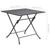 vidaXL Folding Table Anthracite Steel with Powder Coating