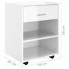 vidaXL Storage Cabinet High Gloss White Manufactured Wood Compact
