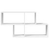 vidaXL Wall Shelf White Engineered wood Medium Floating Shelf