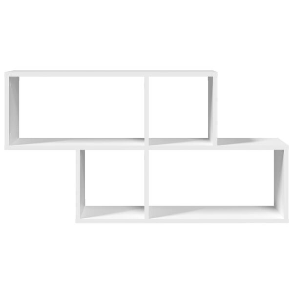 vidaXL Wall Shelf White Engineered wood Medium Floating Shelf