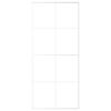 vidaXL Sliding Door Frosted ESG Glass and Aluminum 35.4"x80.7" White