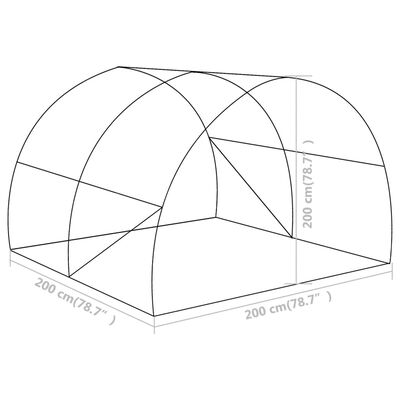 vidaXL Greenhouse 43.1 ft² 78.7"x78.7"x78.7"