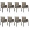 vidaXL Garden Dining Set Black and Grey