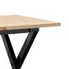 vidaXL Coffee Table Natural wood and black