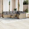vidaXL Garden Sofa Set Beige, Light Grey