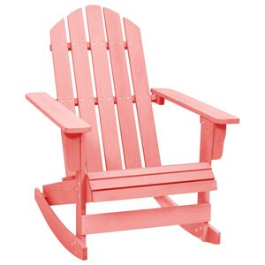 vidaXL Garden Rocking Chair Pink Solid fir wood Standard