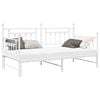 vidaXL Daybed Frame with Headboard White 35.4" x 78.7" Steel
