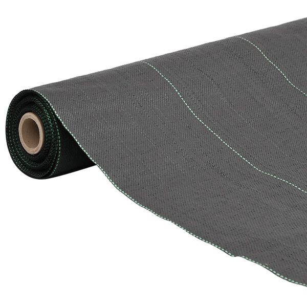 vidaXL Weed Membrane Black Polypropylene 19.7 in x 492.1 ft