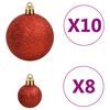vidaXL Christmas Bauble Set Set of 111 Red, Green, Gold Polystyrene