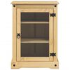 vidaXL HiFi Cabinet Honey Solid pine wood, Engineered wood, Metal, Glass