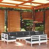 vidaXL Garden Lounge Set White, Anthracite