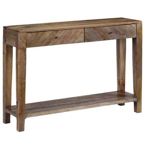 vidaXL Console Table Solid Mango Wood 46.5"x11.8"x31.5"