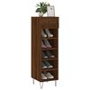vidaXL Shoe Cabinet Brown oak Engineered wood, metal, aluminum alloy