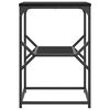 vidaXL Side Table Black Oak 16.14 x 15.75 x 23.62 in