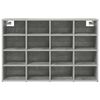 vidaXL Shoe Cabinet with Shelf Concrete grey 40.55 x 11.81 x 26.38 in