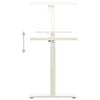 vidaXL Stand Up Desk Frame White Carbon steel Adjustable