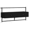 vidaXL TV Cabinet Black Engineered wood, metal Large TV Cabinet