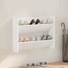 vidaXL Wall Shoe Cabinet White 31.5"x7.1"x23.6" Engineered Wood