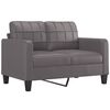 vidaXL Sofa Set Grey Faux leather, plywood, metal, textilene, foam