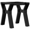 vidaXL Coffee Table Legs Black Powder-coated Steel Medium Industrial