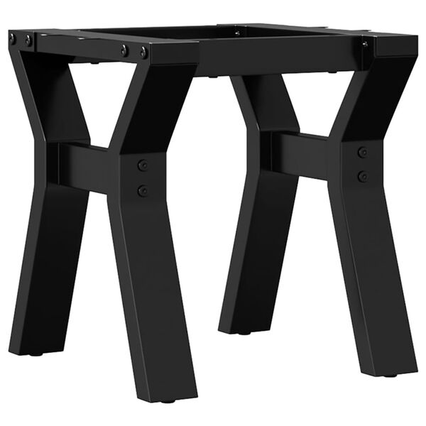 vidaXL Coffee Table Legs Black Powder-coated Steel Medium Industrial